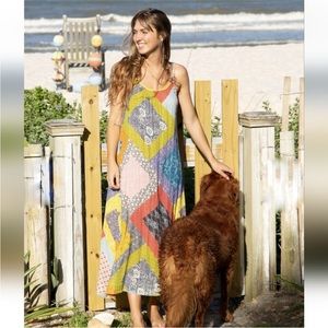 Natural Life Coco Midi Dress - Multi Diamond / L/XL